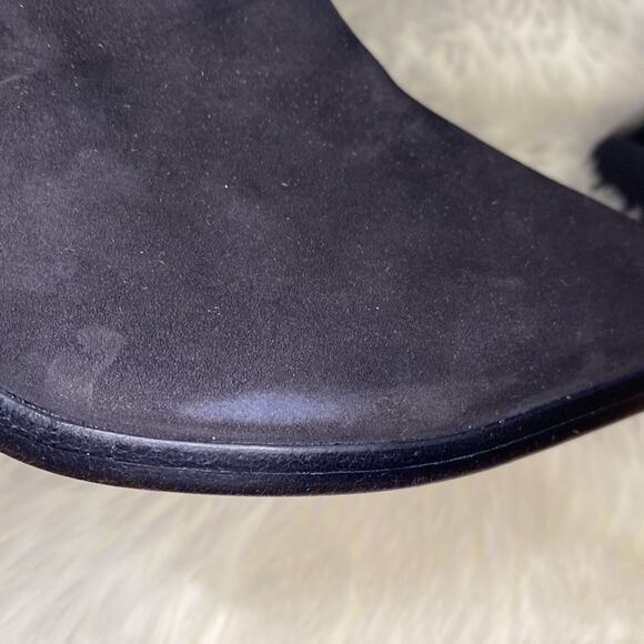 Schutz Teia Embellished Harness Suede Black Ankle Boots Size 6.5 - Picture 14 of 16